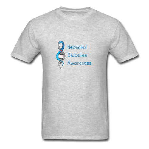 Neonatal Diabetes Awareness Adult Tagless T-Shirt - heather gray