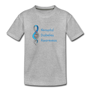Neonatal Diabetes Awareness Kids' Premium T-Shirt - heather gray