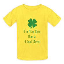 St. Patrick's Day Rare Disease T-Shirt Kids - yellow