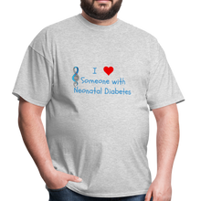 I Heart Someone with Neonatal Diabetes T-Shirt - heather gray