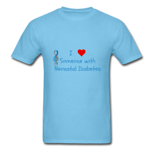 I Heart Someone with Neonatal Diabetes T-Shirt - aquatic blue