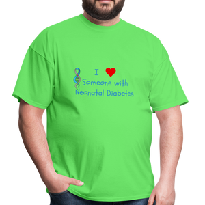 I Heart Someone with Neonatal Diabetes T-Shirt - kiwi