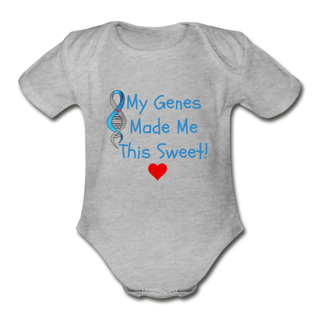 Organic Short Sleeve Baby Bodysuit - heather gray