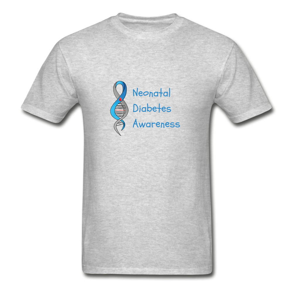 Neonatal Diabetes Awareness Adult Tagless T-Shirt - heather gray