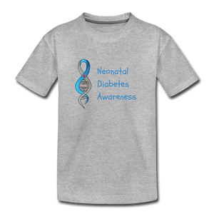 Neonatal Diabetes Awareness Toddler Premium T-Shirt - heather gray