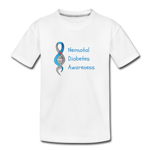 Neonatal Diabetes Awareness Kids' Premium T-Shirt - white
