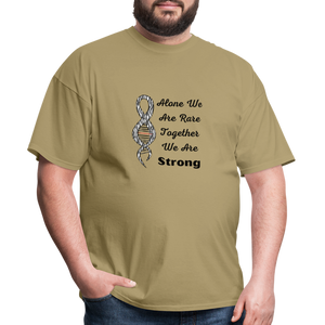 Rare Disease Zebra DNA Ribbon "Strong" T-Shirt Unisex - khaki