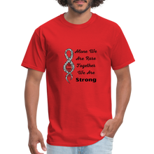 Rare Disease Zebra DNA Ribbon "Strong" T-Shirt Unisex - red