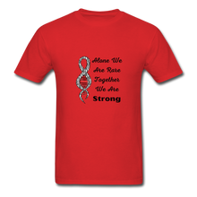 Rare Disease Zebra DNA Ribbon "Strong" T-Shirt Unisex - red