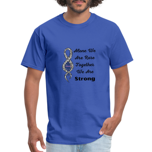 Rare Disease Zebra DNA Ribbon "Strong" T-Shirt Unisex - royal blue