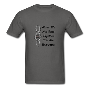 Rare Disease Zebra DNA Ribbon "Strong" T-Shirt Unisex - charcoal