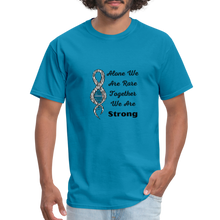 Rare Disease Zebra DNA Ribbon "Strong" T-Shirt Unisex - turquoise