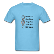 Rare Disease Zebra DNA Ribbon "Strong" T-Shirt Unisex - aquatic blue