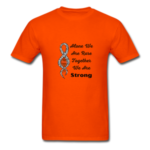 Rare Disease Zebra DNA Ribbon "Strong" T-Shirt Unisex - orange
