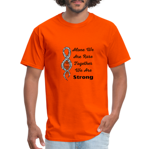 Rare Disease Zebra DNA Ribbon "Strong" T-Shirt Unisex - orange