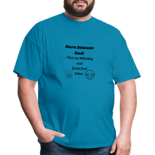 Rare Disease Dad Whiskey Jokes Men's T-Shirt - turquoise