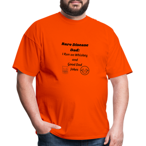 Rare Disease Dad Whiskey Jokes Men's T-Shirt - orange